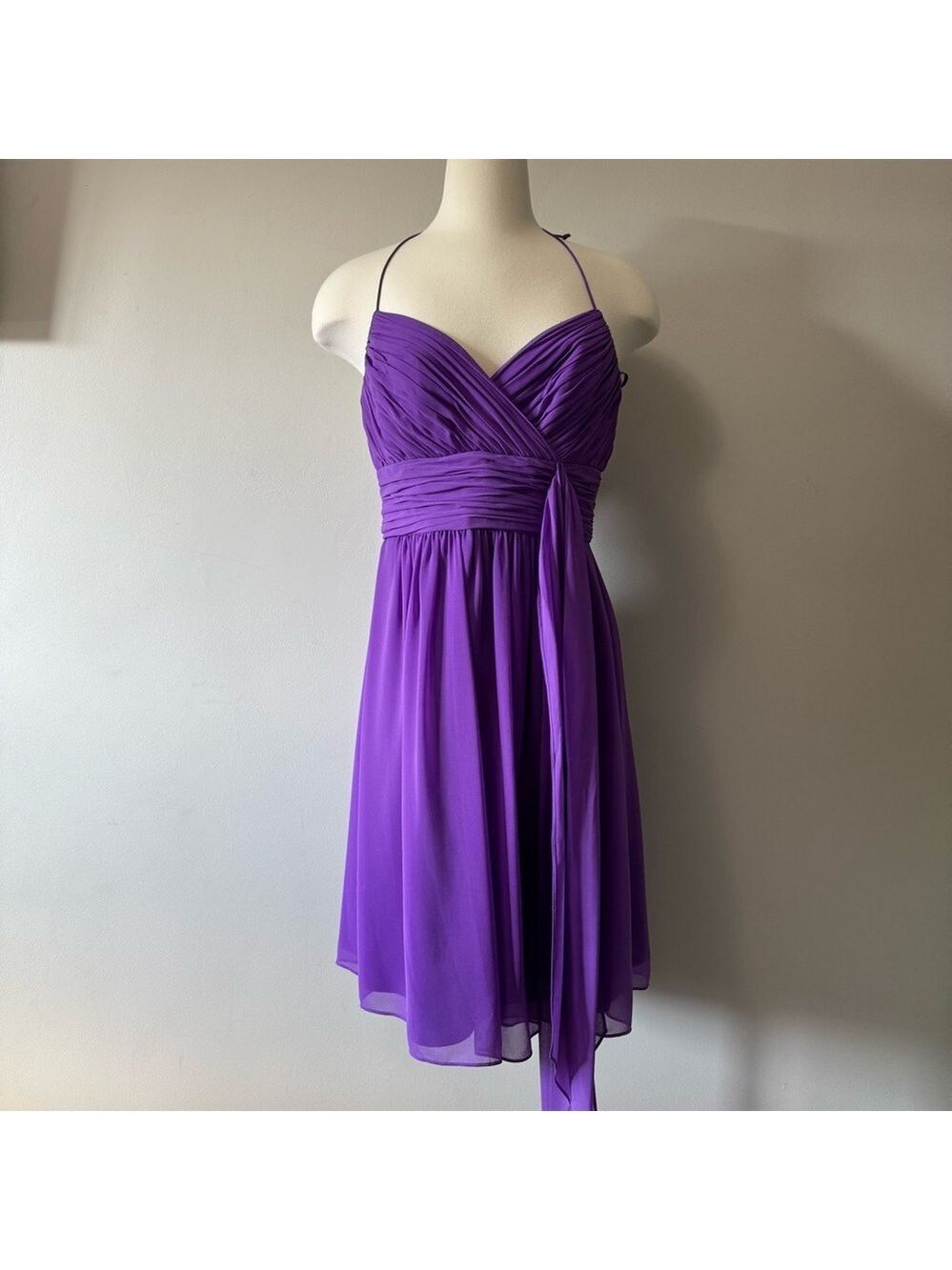 Ralph Lauren Chiffon V-neck, haltered Dress size 8